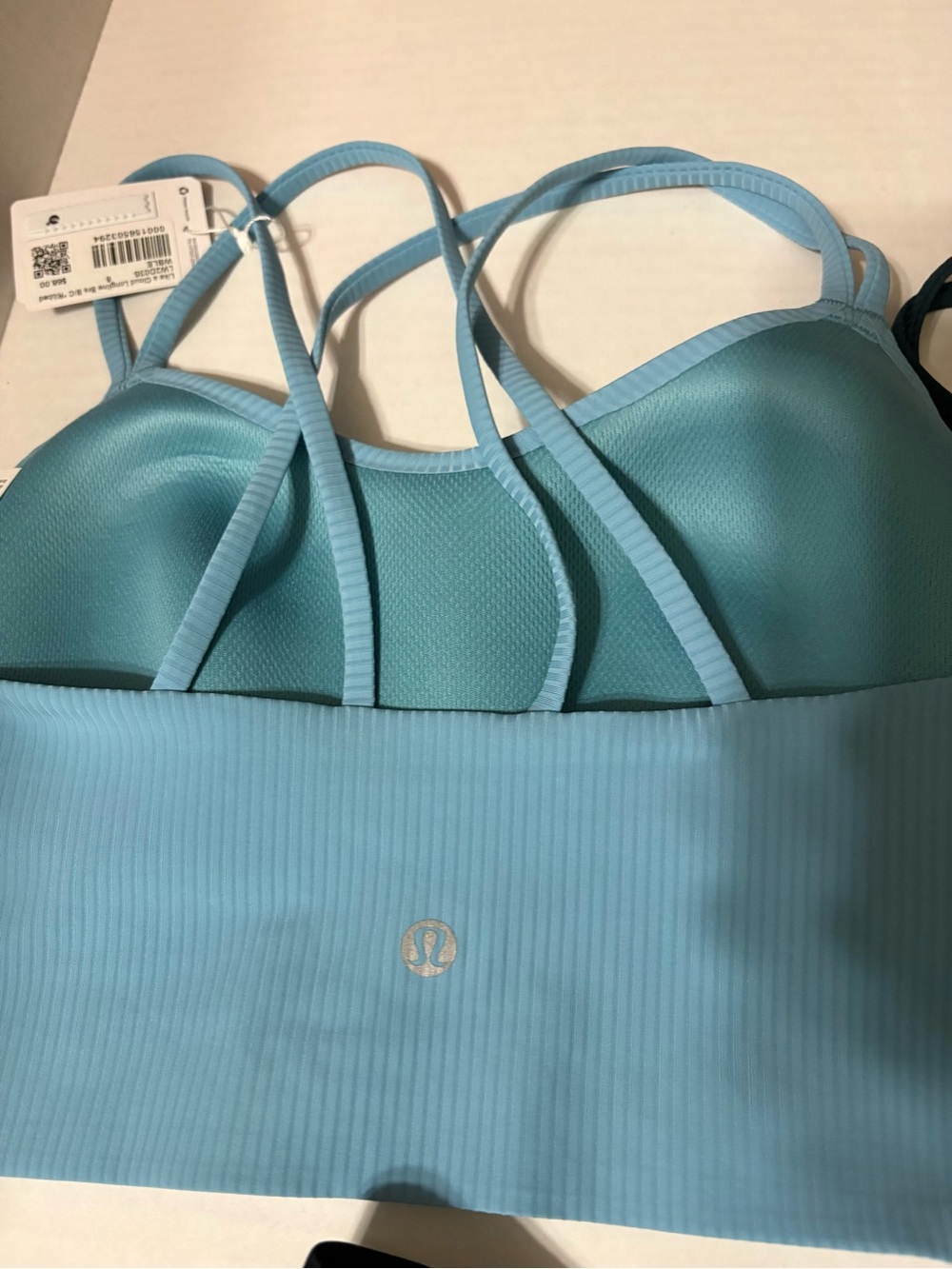 NWT size 8 washed blue lululemon like a cloud bra b c cup ribbed long line
